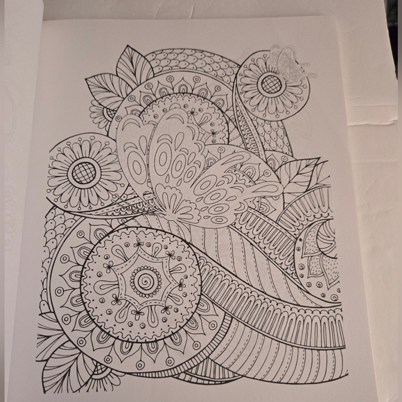 Bundle/3 Butterfly Adult Coloring Books - Picture 3 of 16